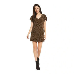Z-Supply Lina Leopard Jacquard Dress XSmall New